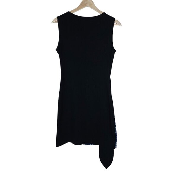 Diane von Furstenberg DVF Womens Dress 4 Black Blue Polka Dot Sleeveless Mini - Picture 9 of 15